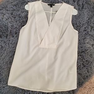 White Sleeveless  Blouse